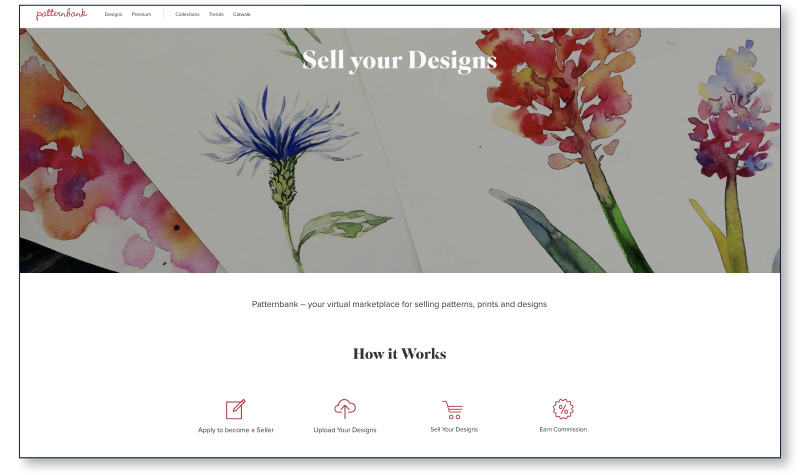 Get started selling webpage on Spoonflower's website.