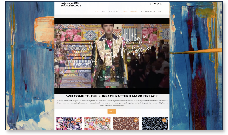 New designer sign-up webpage on My Fabric Designs website.