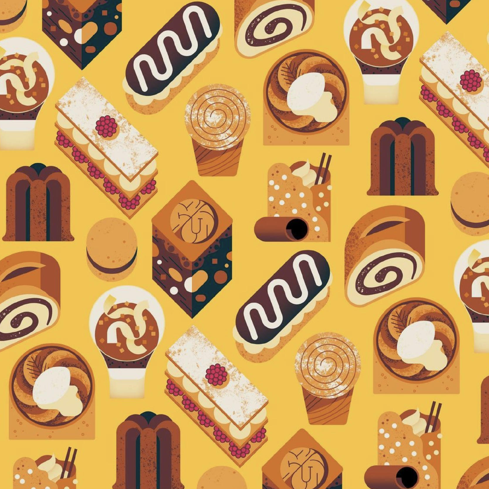 Bakery Treats Pattern Design by Owen Davey
