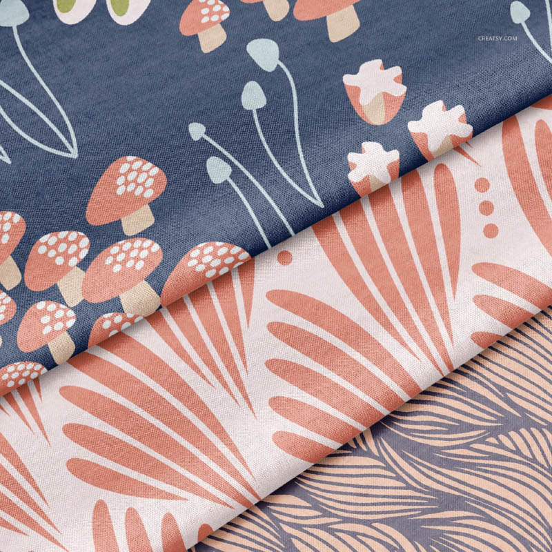 Mockup Example with Three Different Fabrics