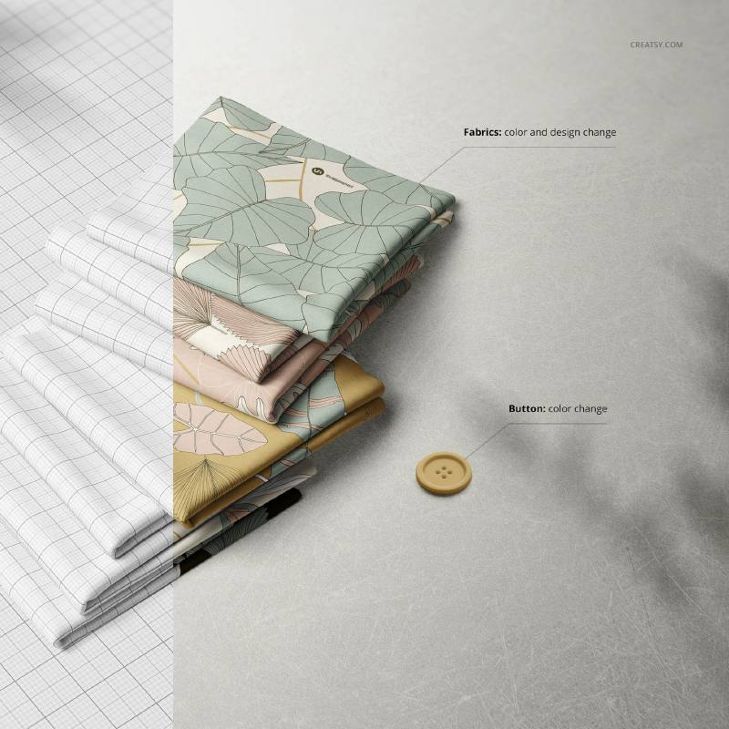 Folded Fabric Mockup Examples Illustrating You Can Apply Custom Backgrounds