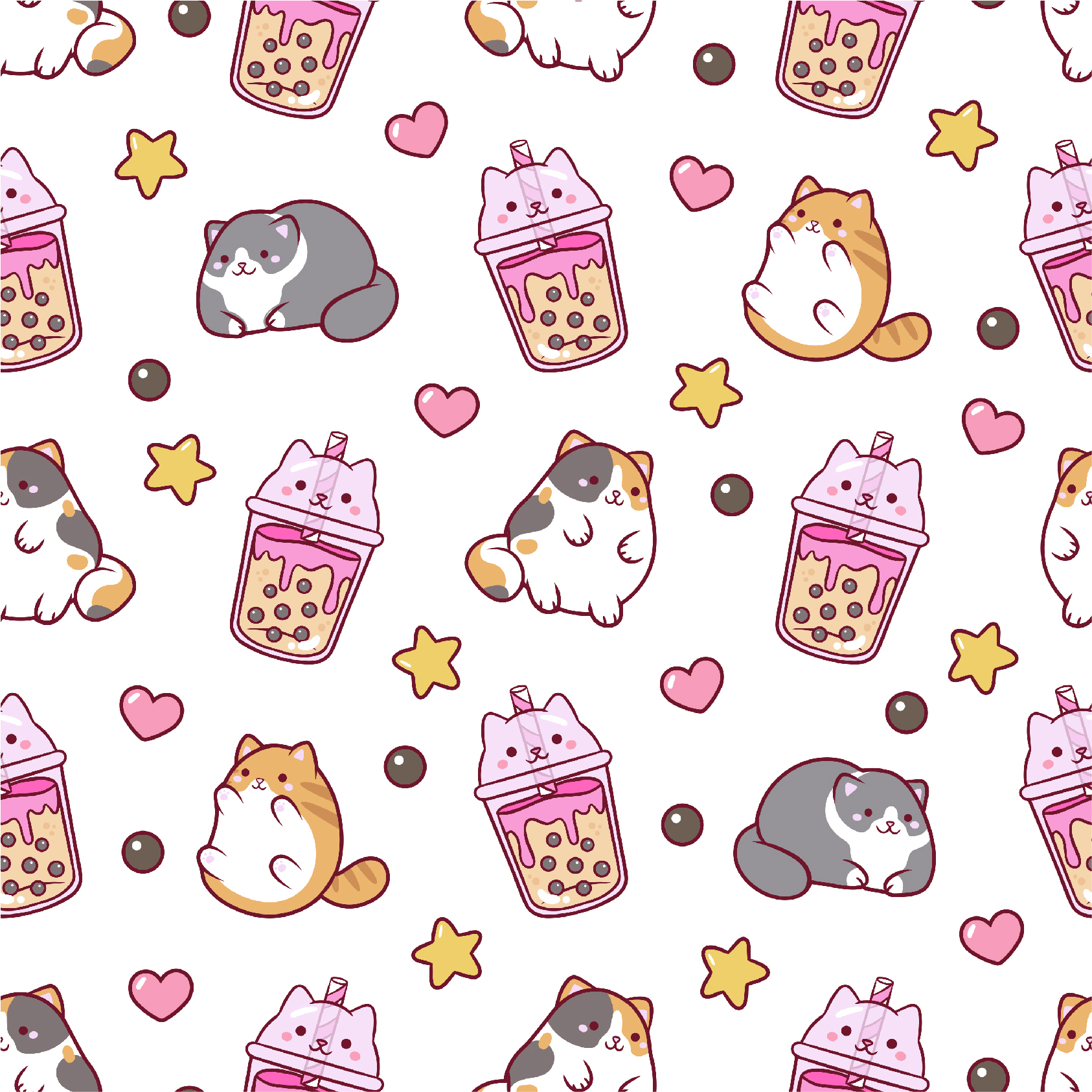 Pattern_Boba_Cats