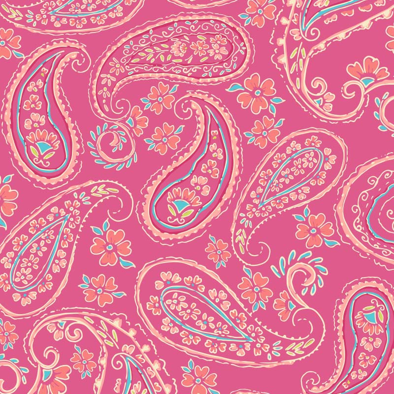 Pink Paisley Repeat Pattern