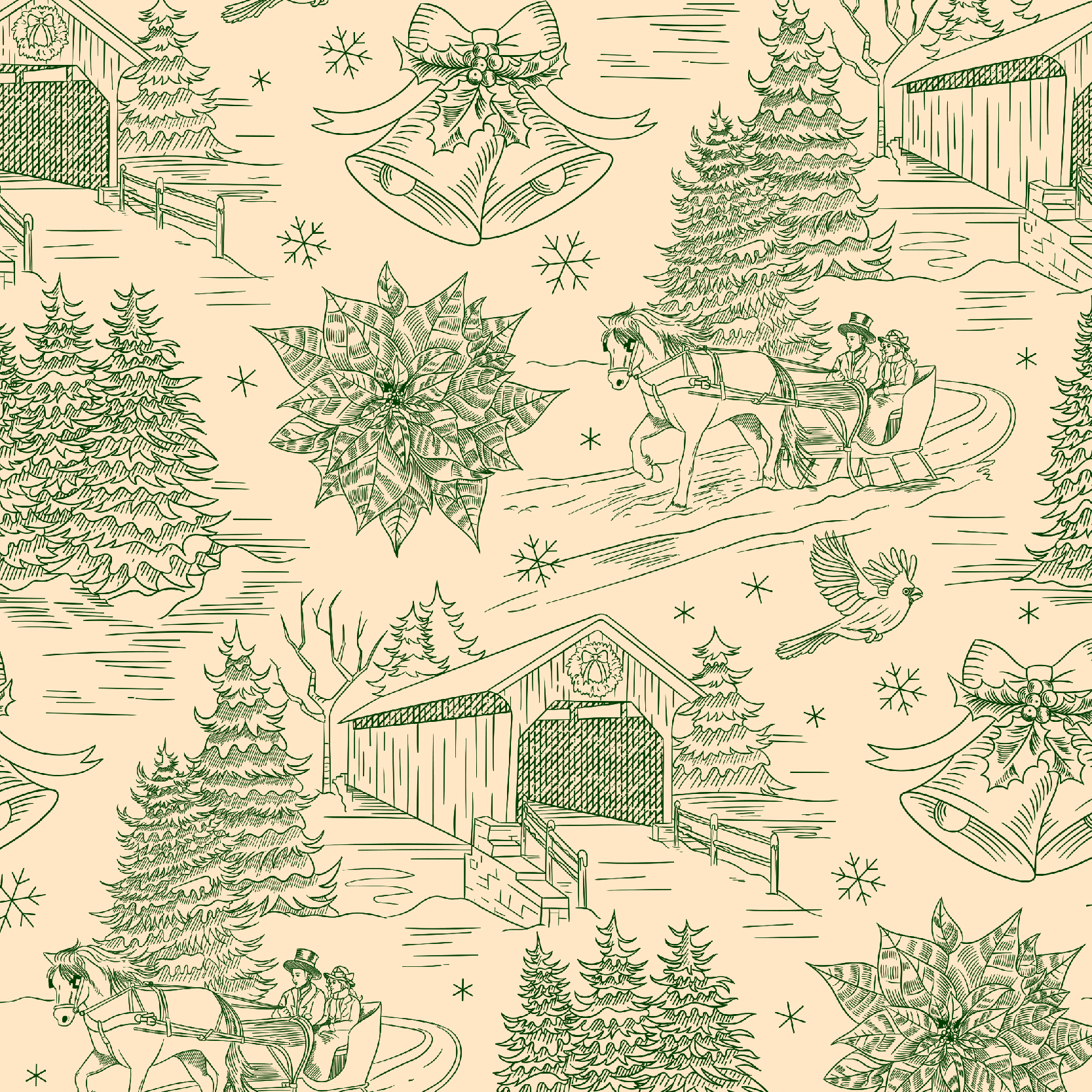 Pattern_Toile_Sleight_Ride