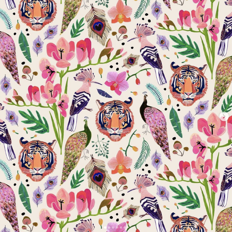 Fierce and Fragile Animal Pattern by Zoe Ingram