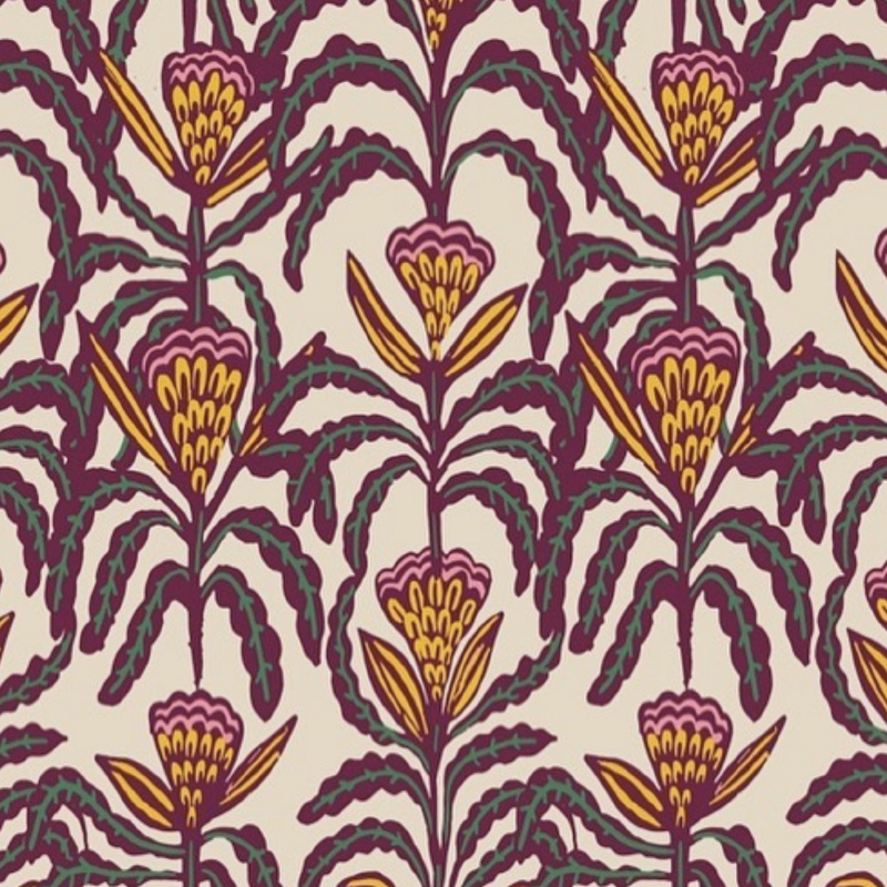 Pink and Yellow Floral Pattern by Hollie Zollinger