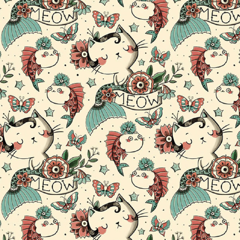 Born to Meow Pattern by Monika Suska