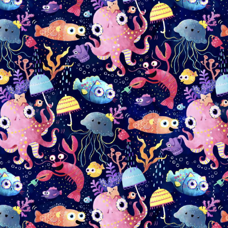 Underwater Buzz Pattern by Monika Suska